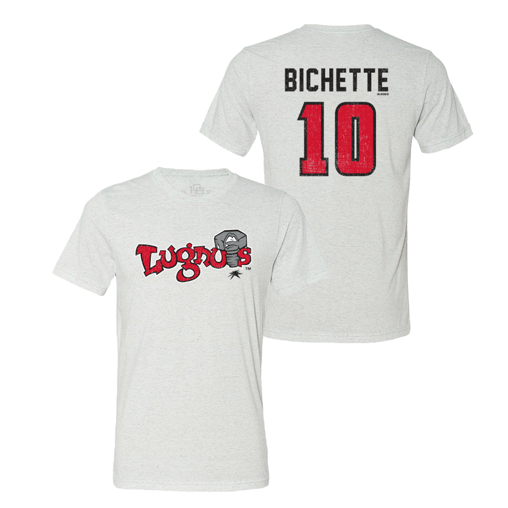 108 Stitches Lansing Lugnuts Bo Bichette Player T-Shirt Medium / White