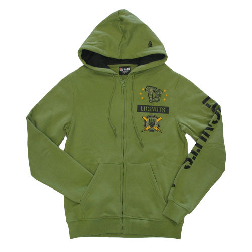 Lansing Lugnuts 2024 New Era Armed Forces Full Zip Hoodie