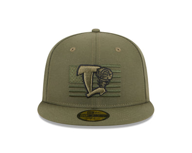 2023 Lansing Lugnuts New Era Armed Forces Official On-Field Fitted 5950 Cap