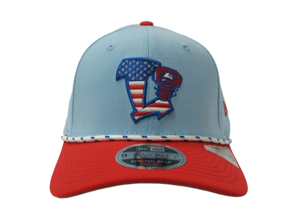 Lansing Lugnuts 2025 New Era Stars and Stripes 9Seventy Stretch-Snap Hat