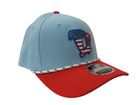 Lansing Lugnuts 2025 New Era Stars and Stripes 9Seventy Stretch-Snap Hat