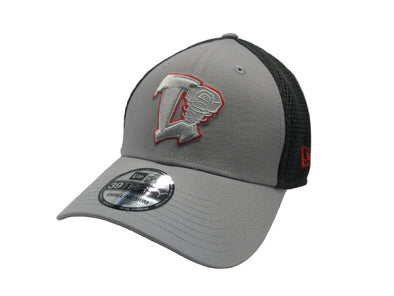 Lansing Lugnuts New Era 3930 Gray Mesh Flex Fit Hat