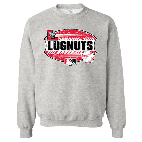 Lansing Lugnuts Ash Crewneck Sweatshirt