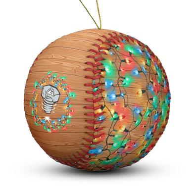 Lansing Lugnuts String of Lights Baseball Ornament