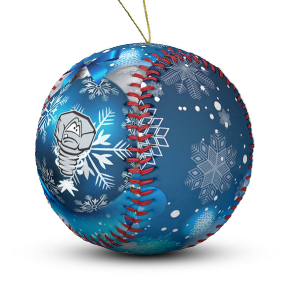 Lansing Lugnuts Snowflake Baseball Ornament