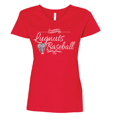 Lansing Lugnuts Ladies V-Neck T-shirt